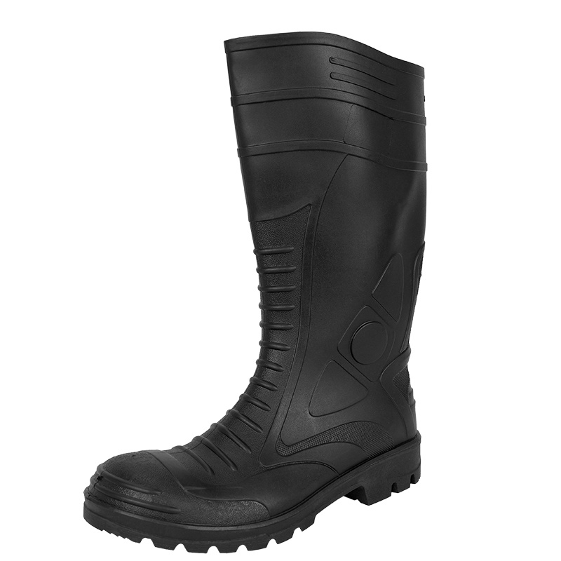807 All black gum boots