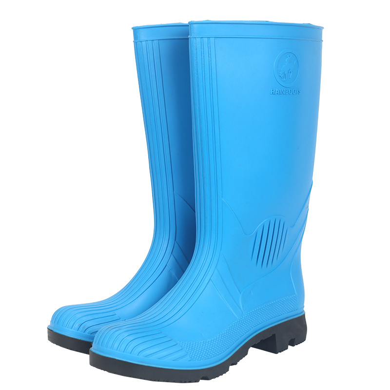 804 blue uppers and black soles rain boots