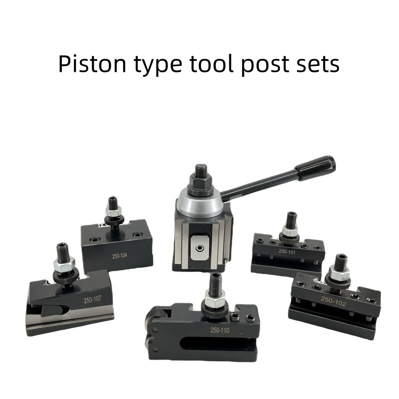 Piston type tool post sets
