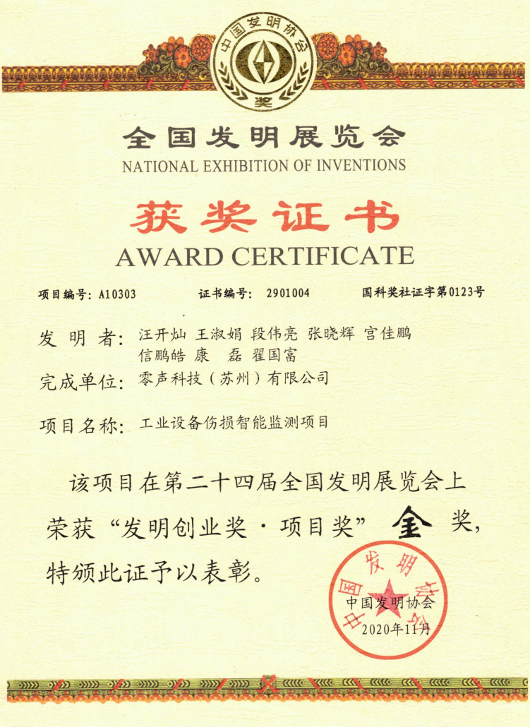 全国发明展金奖
