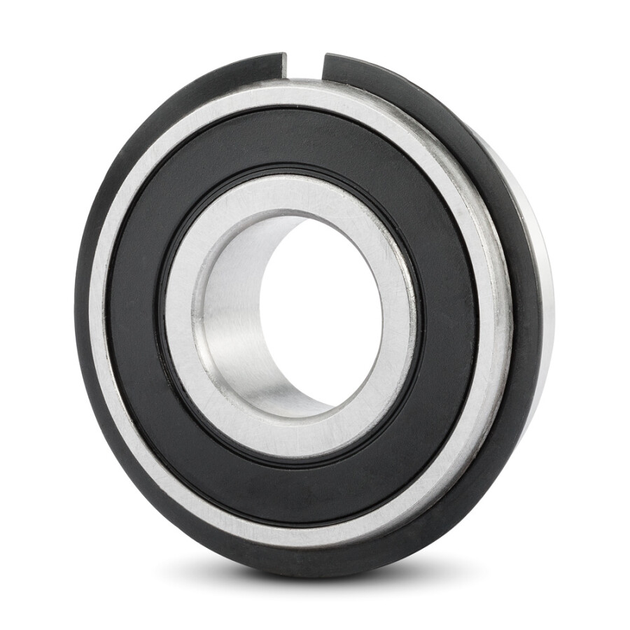 Bearing with snap ring