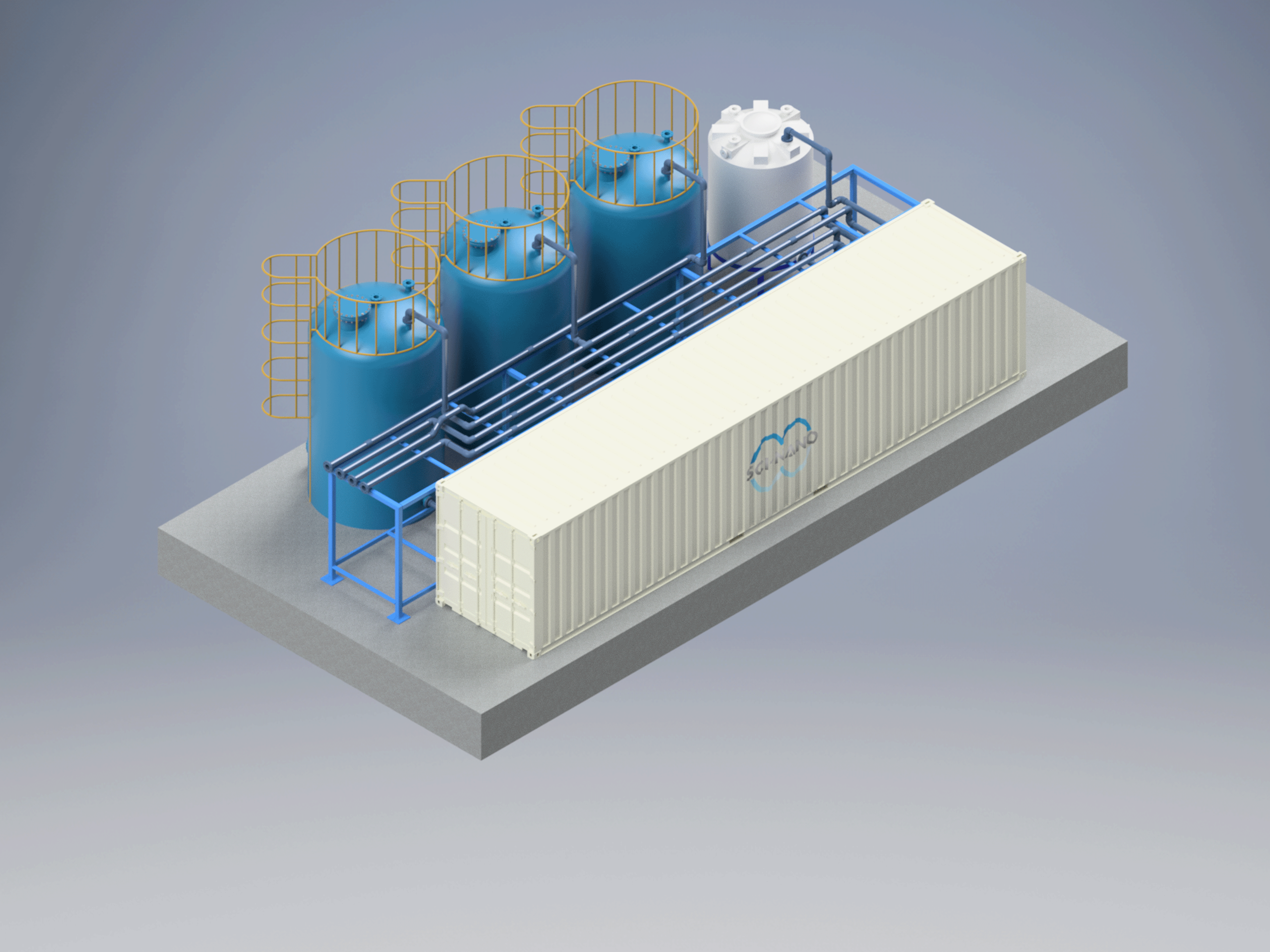 Containerized integrated deammoniation film equipment