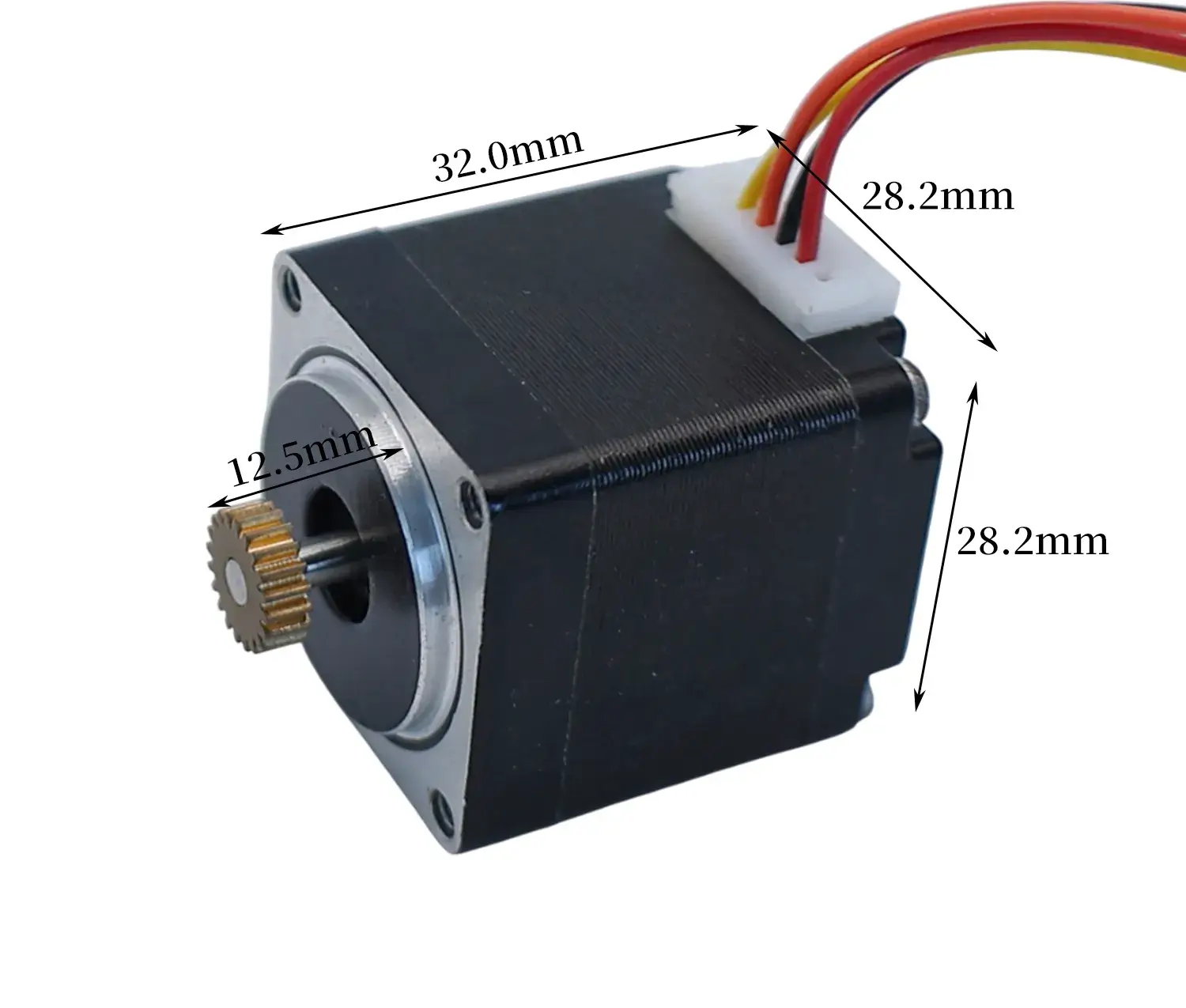 28mm Dia NEMA 11 Bipolar Stepper Motor 1.8°/step 2.2V 1A KS-28HS3218 & Starting Gear for Medical Printers