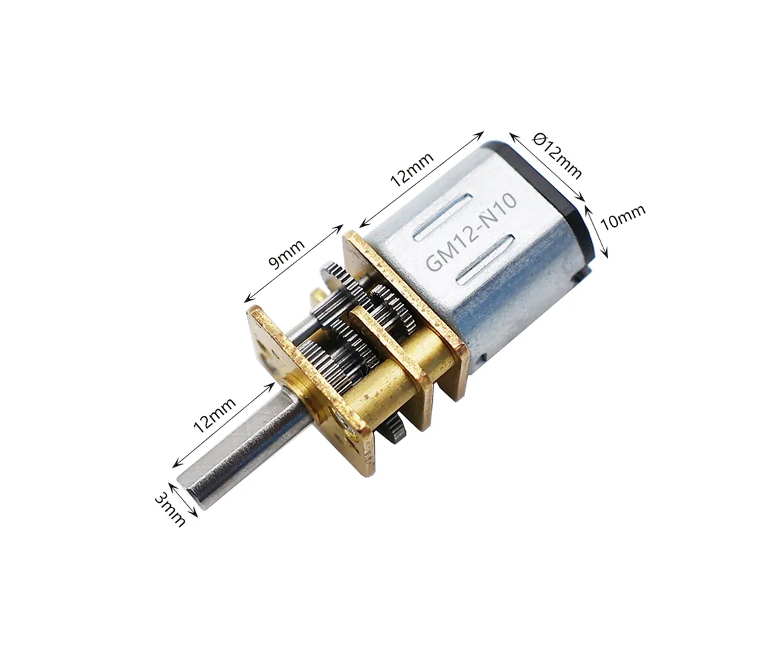12V N10 Gear Motor 25000RPM DC Motor &Gearbox 100RPM Torque 15N·cm - GM12-N10
