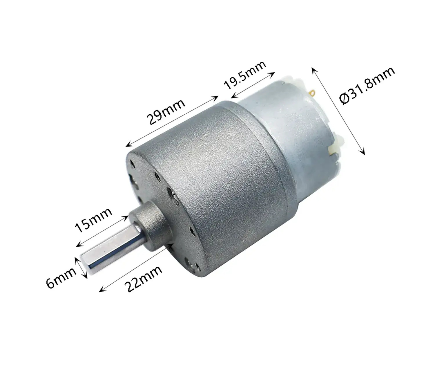 32mm Dia Parallel D-Shaft 500 Gearmotor 12V DC 5RPM 8kg Torgue for Automatic Pet Feeder | GM37-500