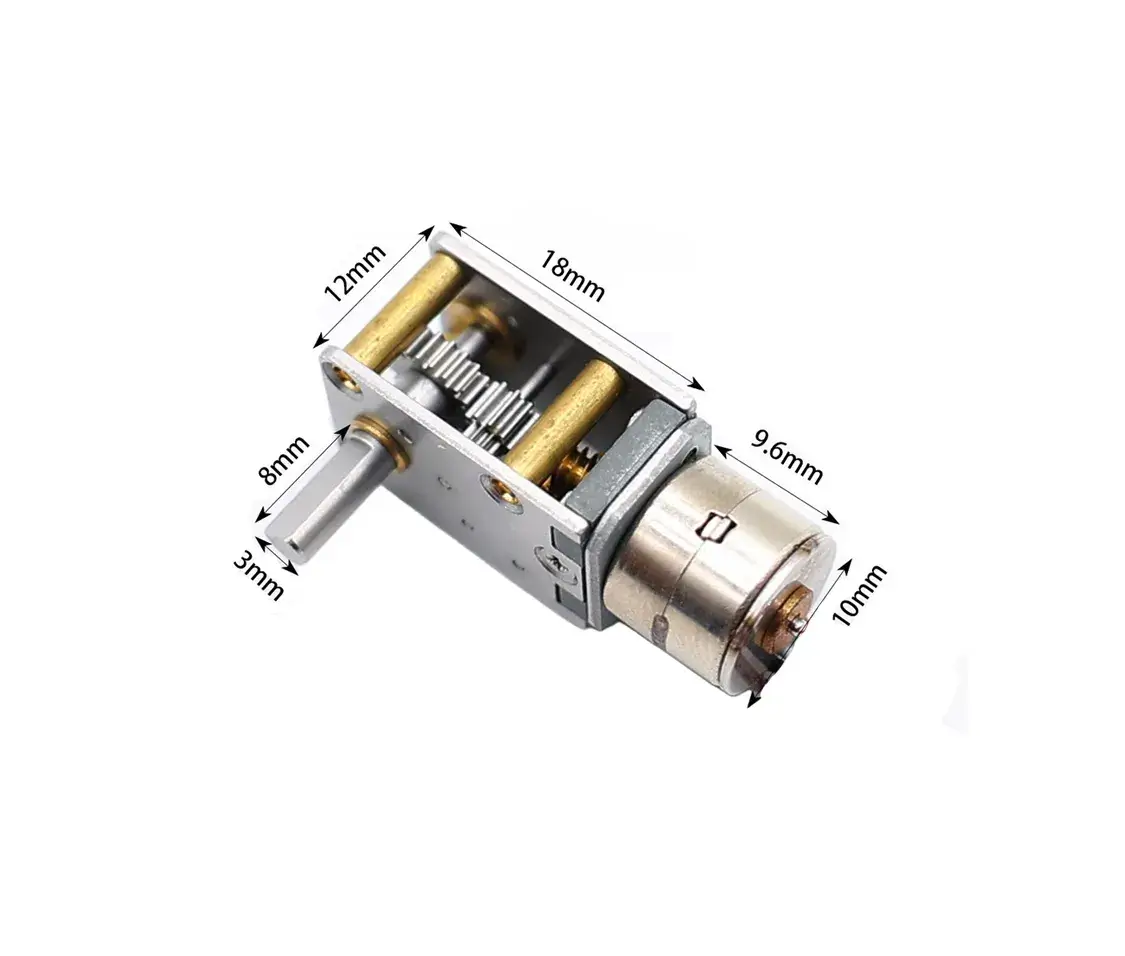 10mm Dia Worm Gear Stepper Motor 5V DC 2-Phase 0.03-0.43° Gearbox 3,10,57RPM |KS-GM1812-10BY