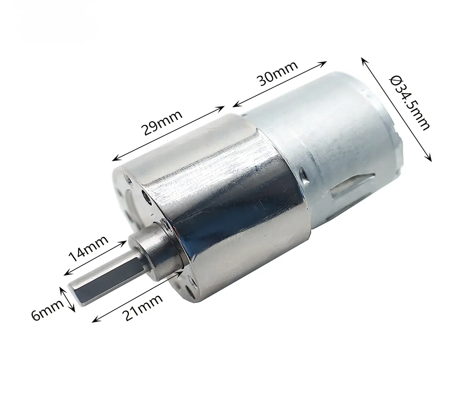 Φ35mm 3530 Parallel Shaft Gear Motor 58kg Torgue 12V DC- for Vending Machines - Nickel Plating - GM37-3530