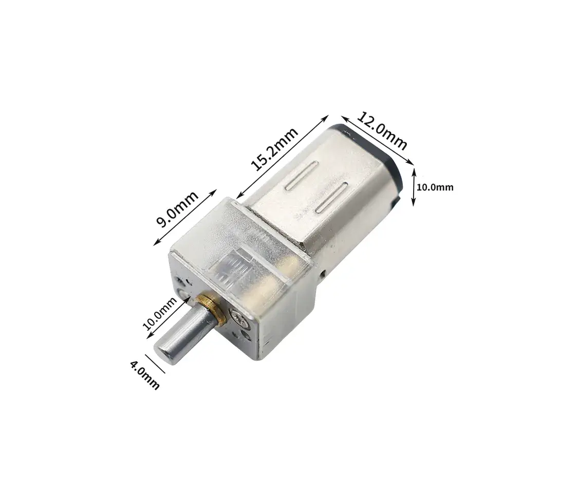 12mm Dia N20 Micro Gear Motor 12V DC D-Shaft & Dust Cover Gearbox 62-2300RPM | KS-GM12-N20