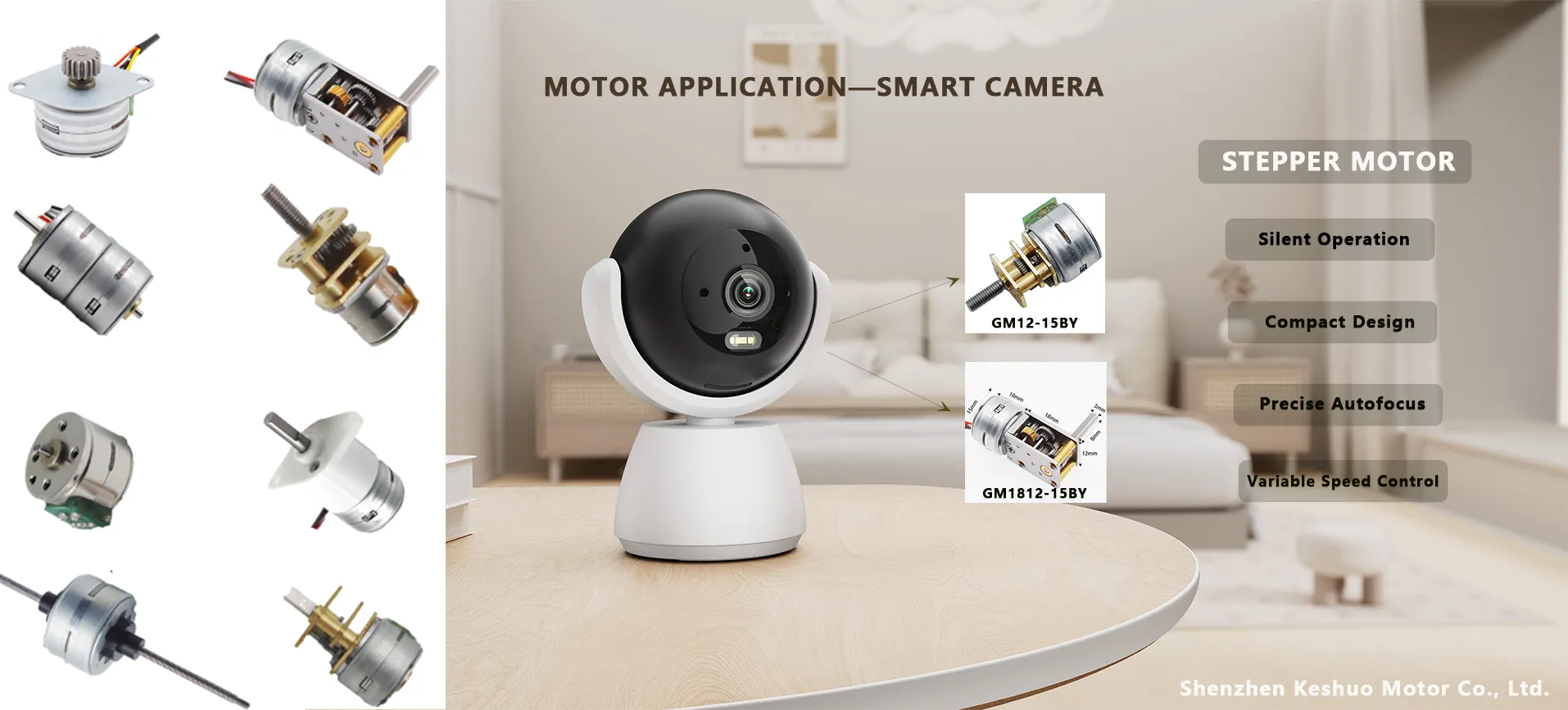 Small Stepper Motor - Security Surveillance - Geared Stepper Motor