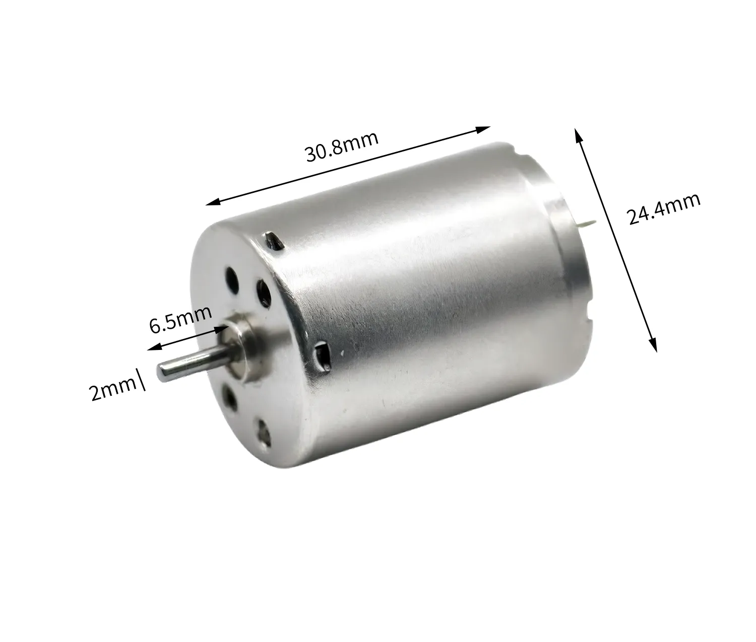 5V 12V DC 370 Size Motor 16000RPM Φ24mm Brushed Motor for RC - Nickel Plating