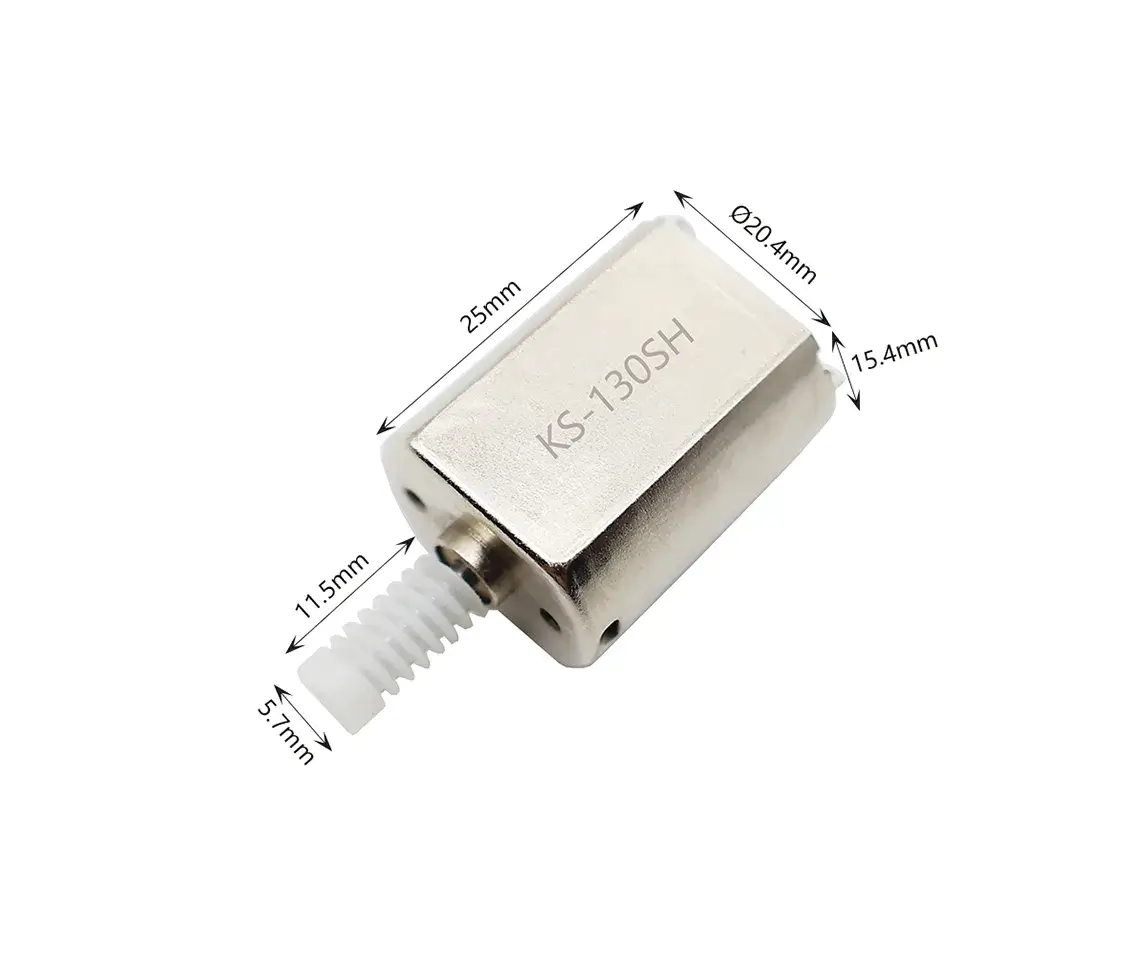 Φ20mm DC 130 Motor Nickel Plated Housing 6V 8500 RPM 12V 18900RPM Plastic Worm Gear | KS-130SH