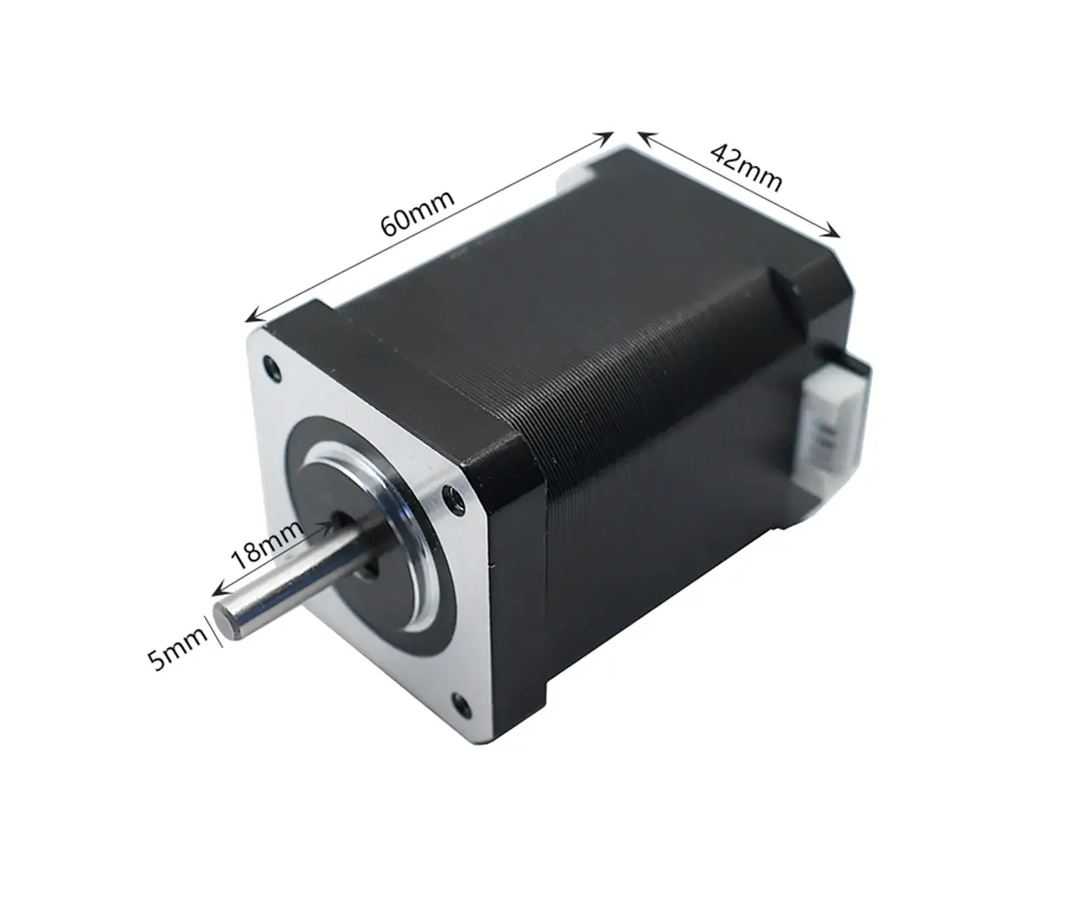 NEMA17 42x60 Hybrid Stepper Motor High Resolution 0.9/1.8° Two-Phase 1-6V DC 4 Wires 42HYB60