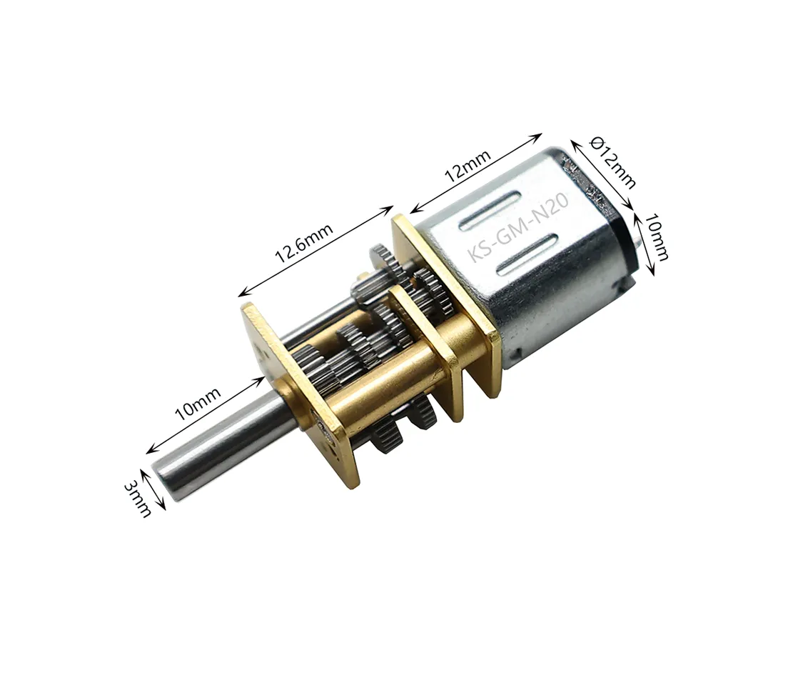 12mm Small Brushed DC Motor N10 Gear Motor 10RPM 3.7V Gear Ratio 1200:1 GM12-N10