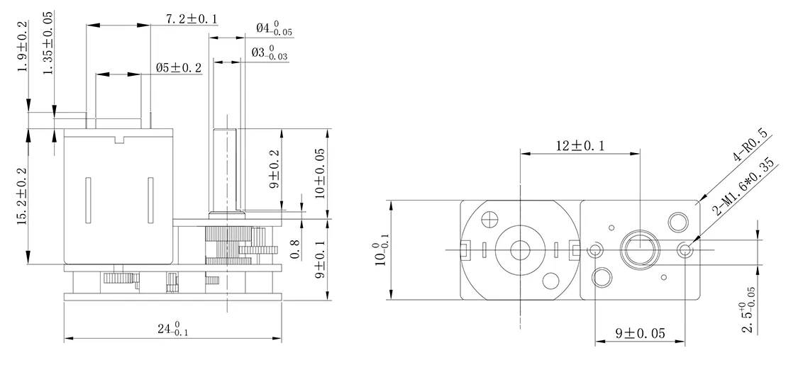 n20 12v 600 rpm micro metal gear motor sizes
