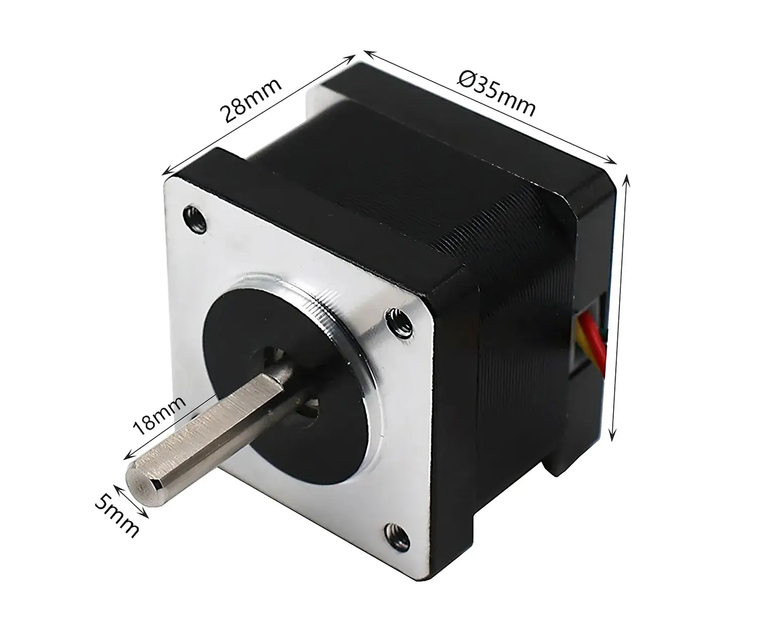 Φ35mm NEMA 14 Stepper Motor 1.8° 2-Phase D Shaft KS-35HYB28