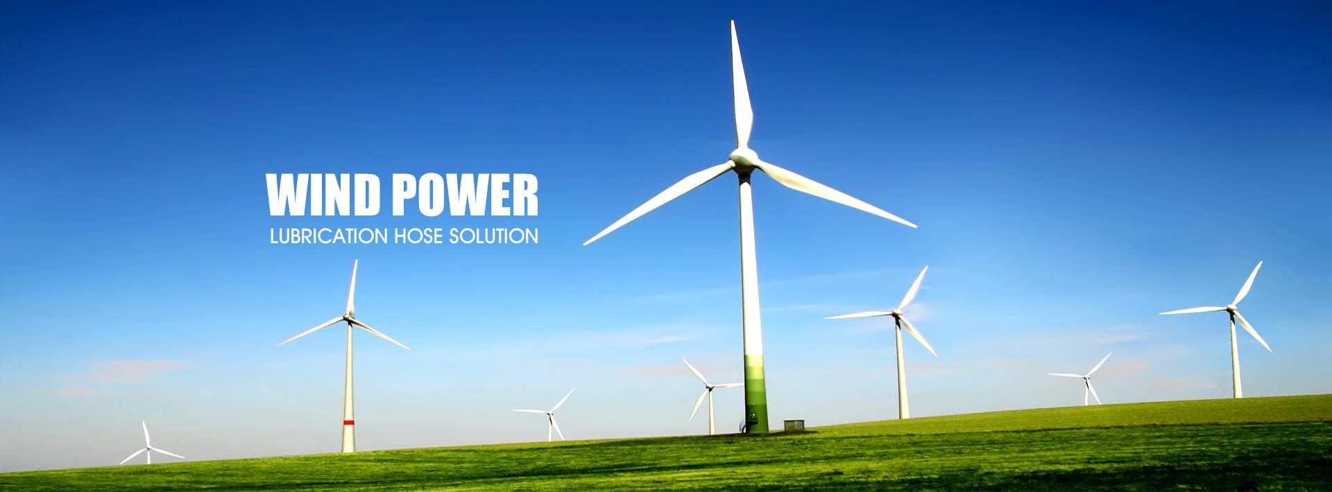 Wind power lubrication hose solution