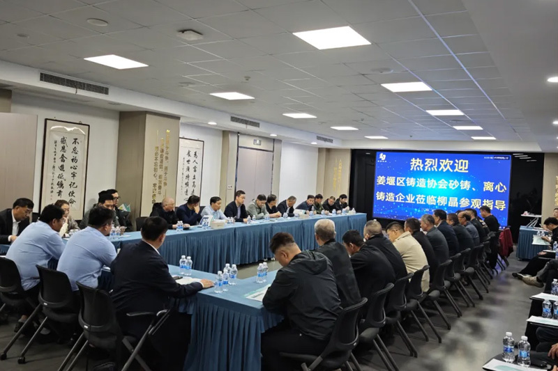 Deepening industry collaboration to jointly pursue green development | A delegation of enterprise representatives from the Jiangyan District Foundry Association visits Liujing Technology Group for an inspection and exchange.