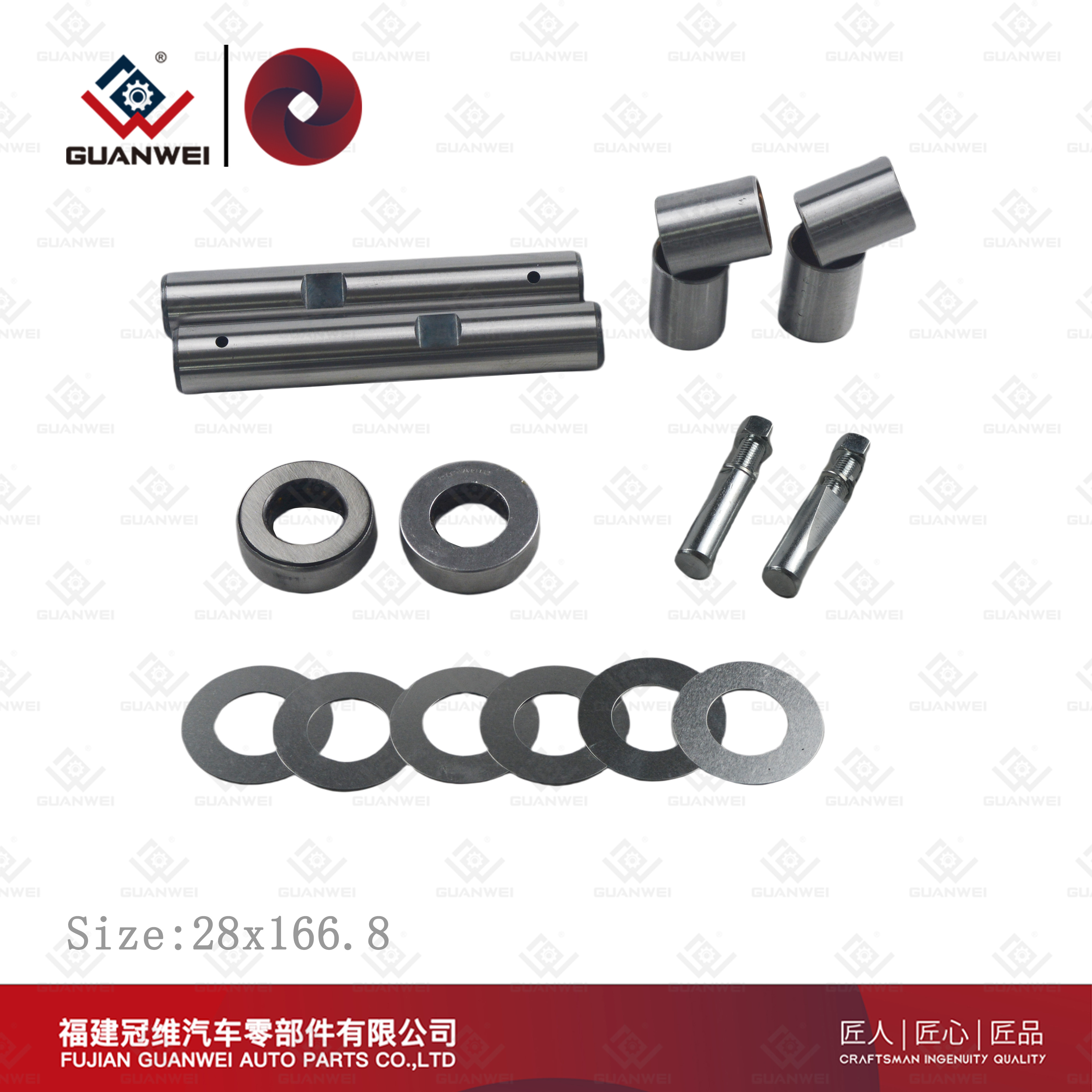 Juego de pernos rey Kits de pernos rey para camiones Fábrica de kits de pernos rey para Daihatsu Tamaño: 28x166.8
