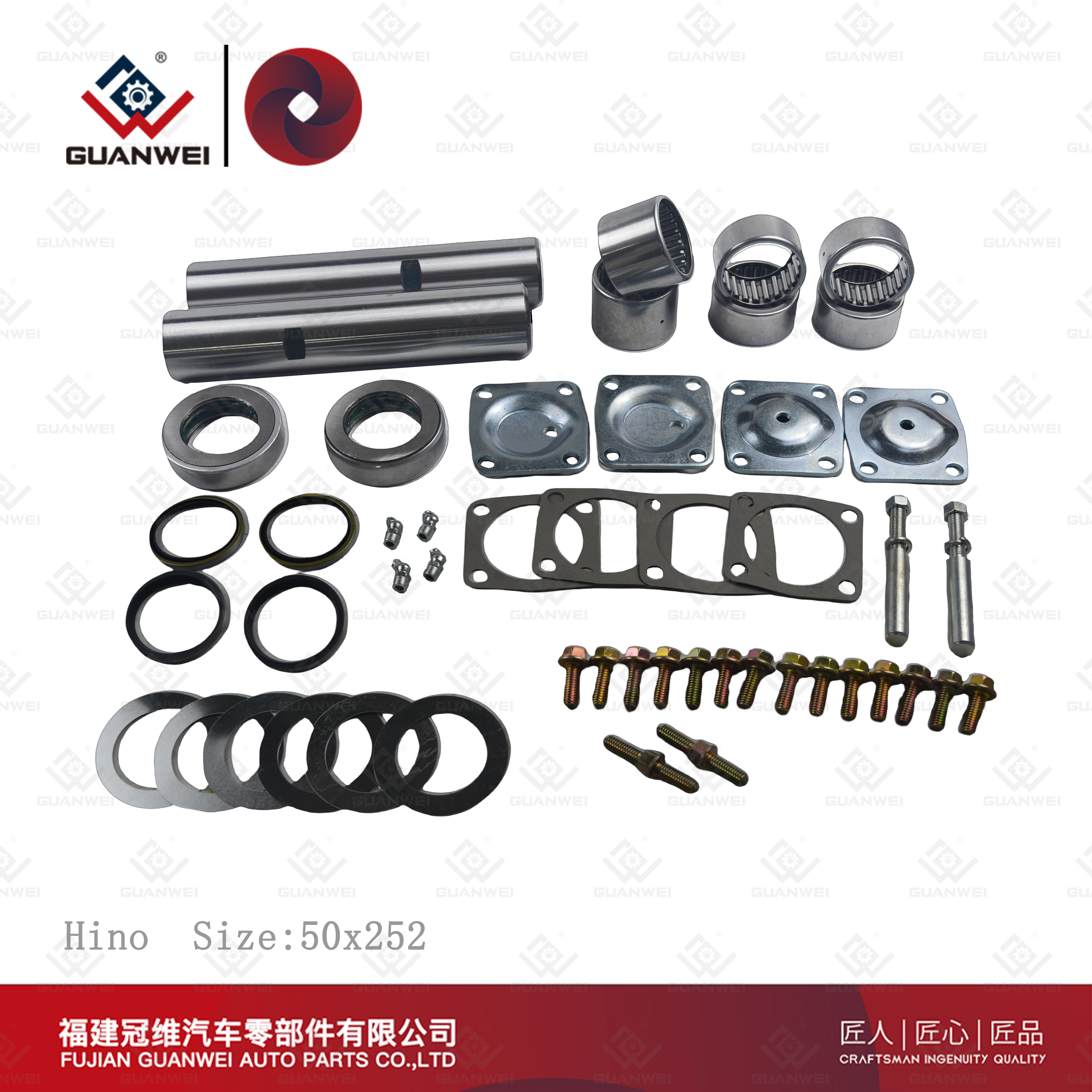 King Pin Kit Price Kingpin Kit Manufacturers China Kingpin Repair Kit for Hino Size:50x252