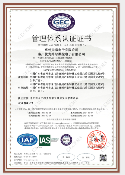 ISO 45001 职业健康安全管理体系