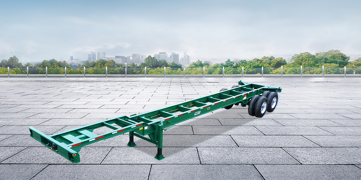 2 Axles Gooseneck Skeleton Semi Trailer