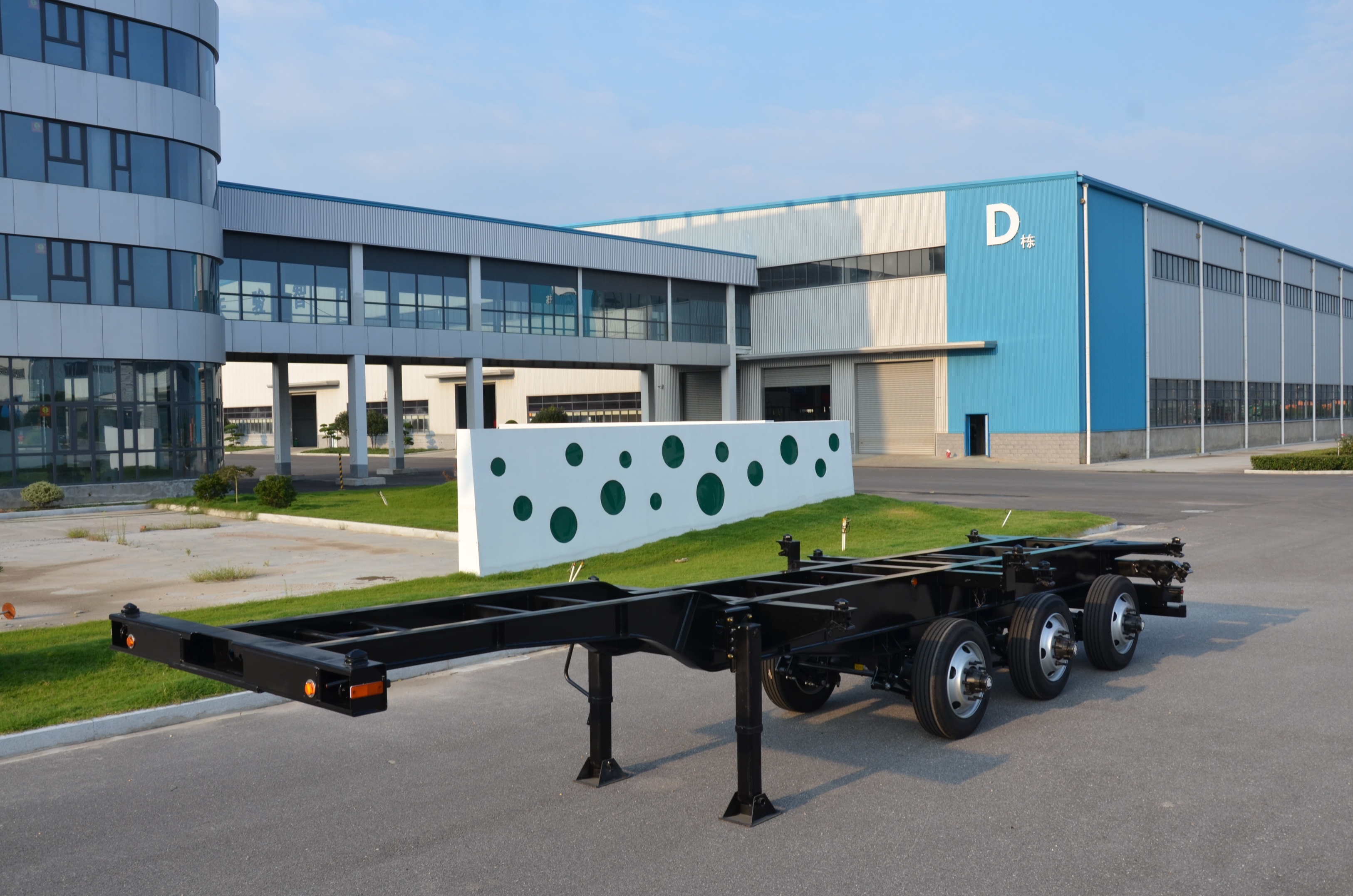 Sliding Bogie Container Skeletal Semi Trailer