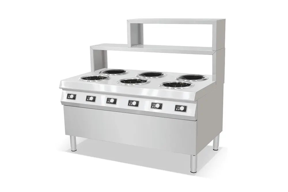 Electromagnetic six-burner small frying stove