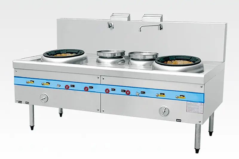 Two-fry, two-temperature Cantonese style stove