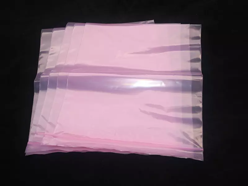 Pink-Antistatic self seal bag