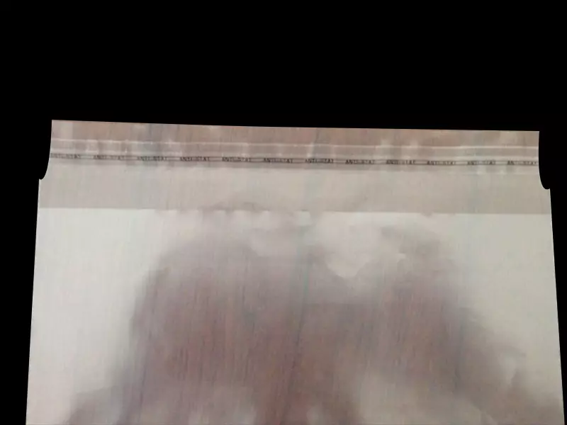 Side seal poly bag with adhesive tape