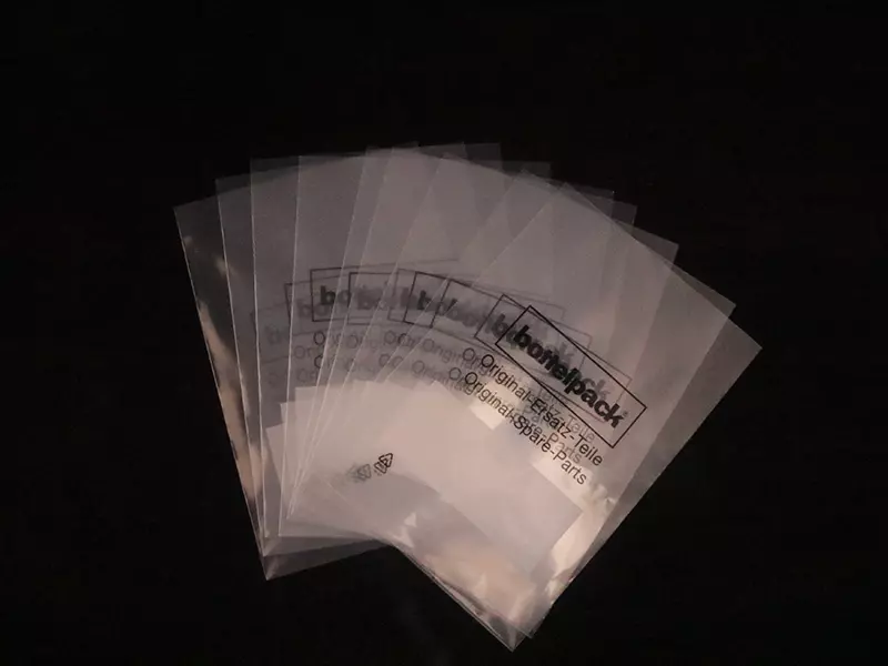Bottom sealed printed flat poly bag