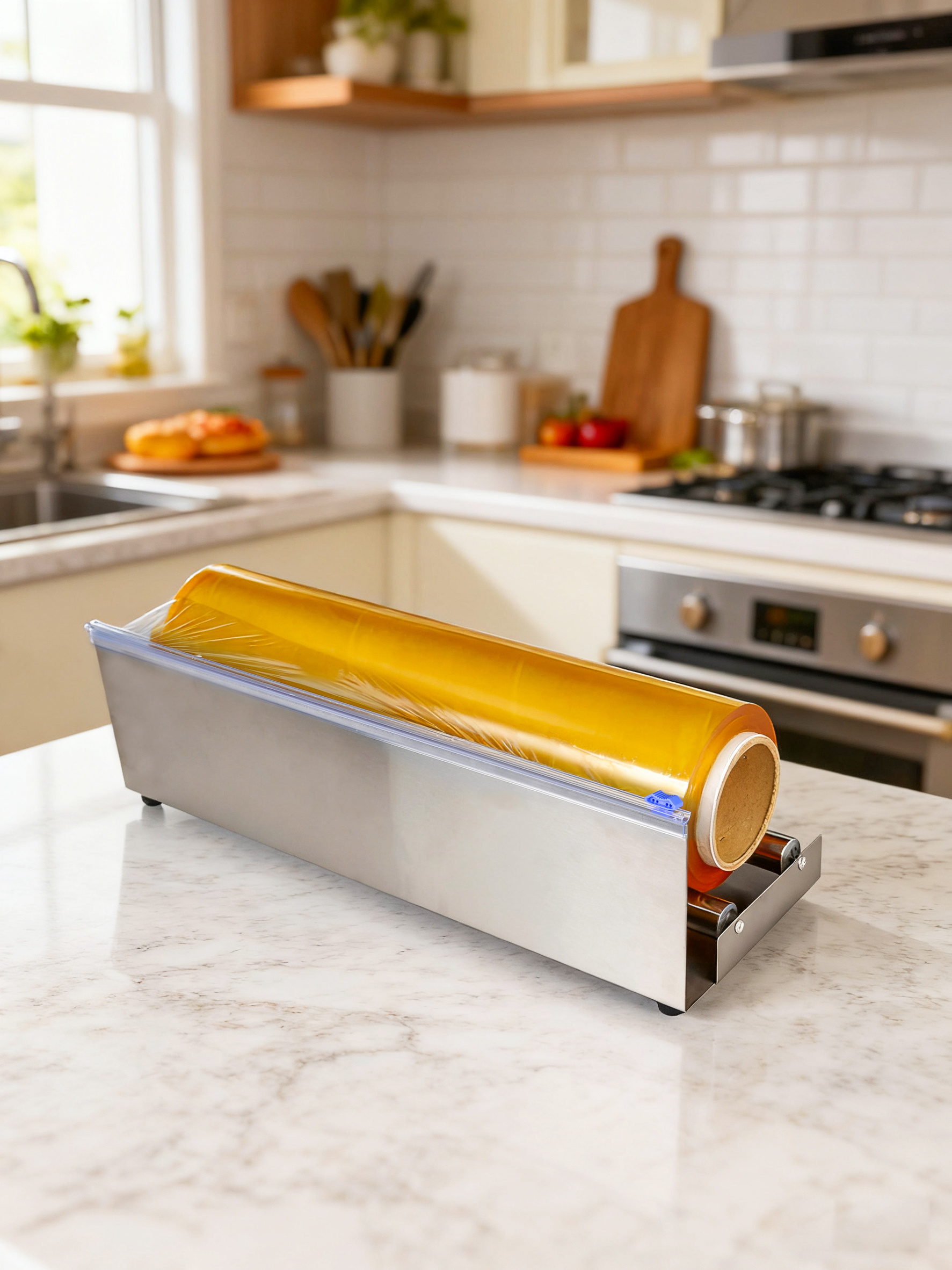 ¡Artilugio imprescindible para la cocina! Este cortador de papel film hace que mantener los alimentos frescos sea ¡súper fácil.