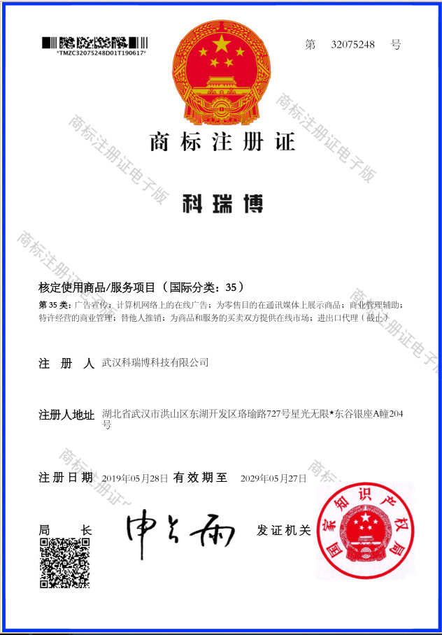 Trademark Registration Certificate Trademark Registration Certificate