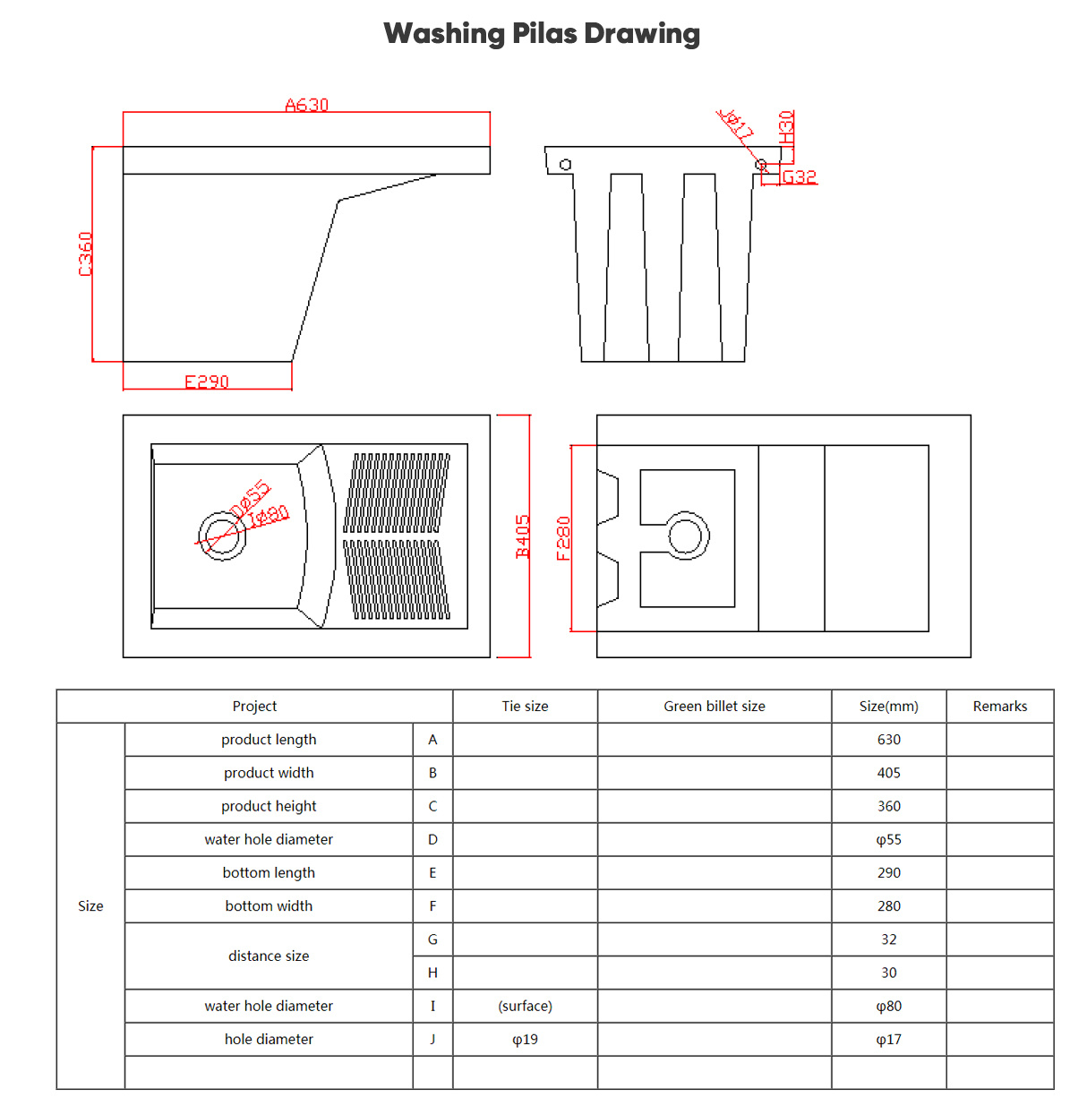washing pilas drawing