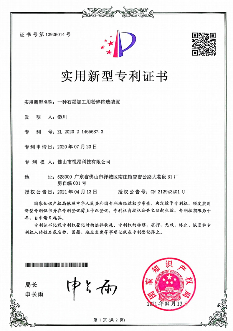 Patent Certificate 03 Patent Certificate 03
