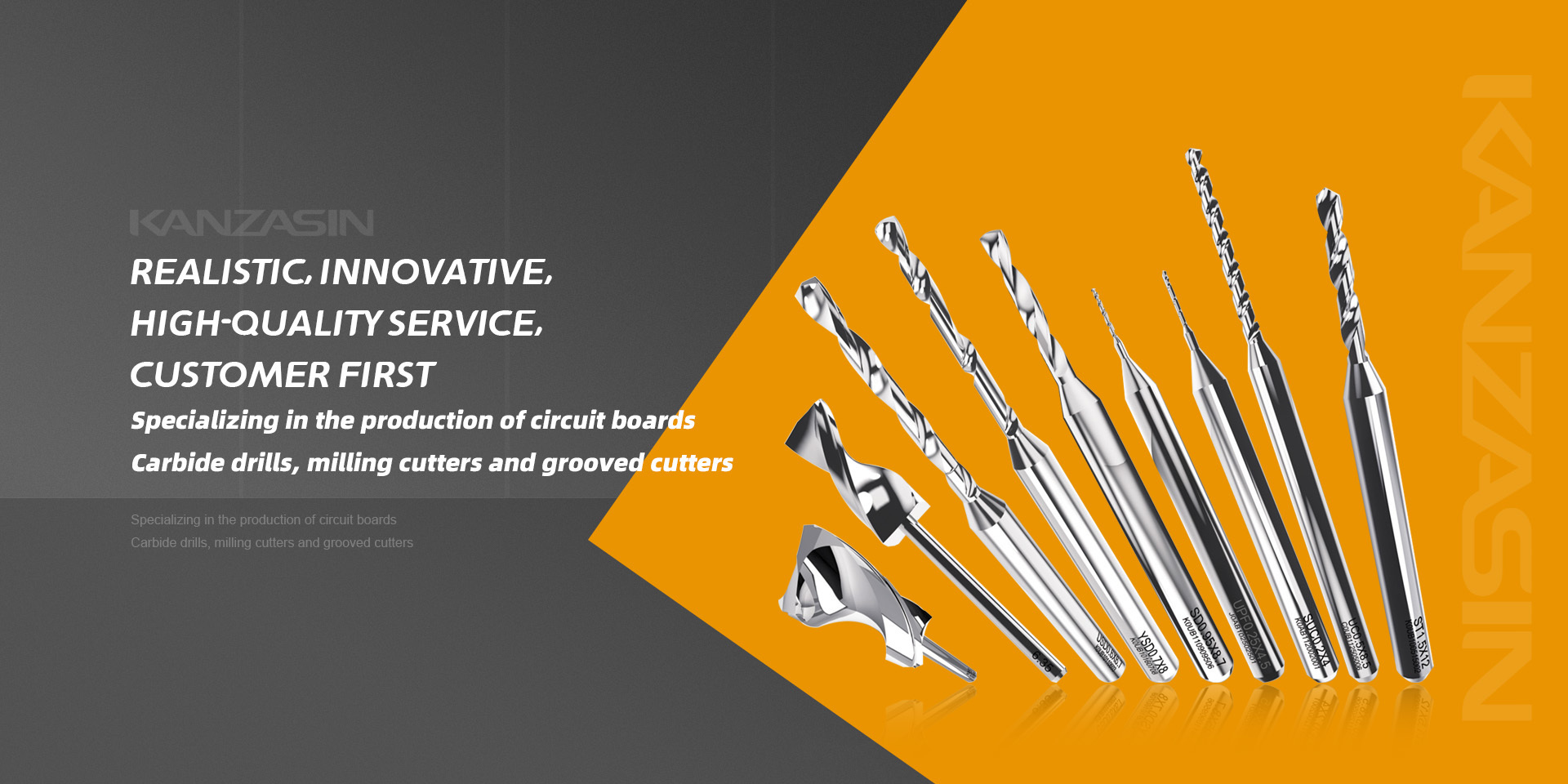 Specializing in the production of hard alloy drill nozzles, milling cutters and slot cutters for circuit boards