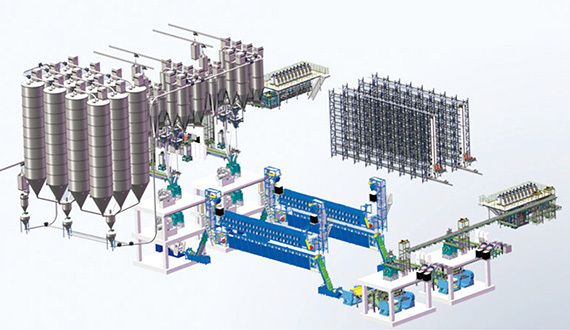 Auxiliary material feeding system for rubber tires/rubber products