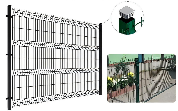 3D Curved Fence Structure