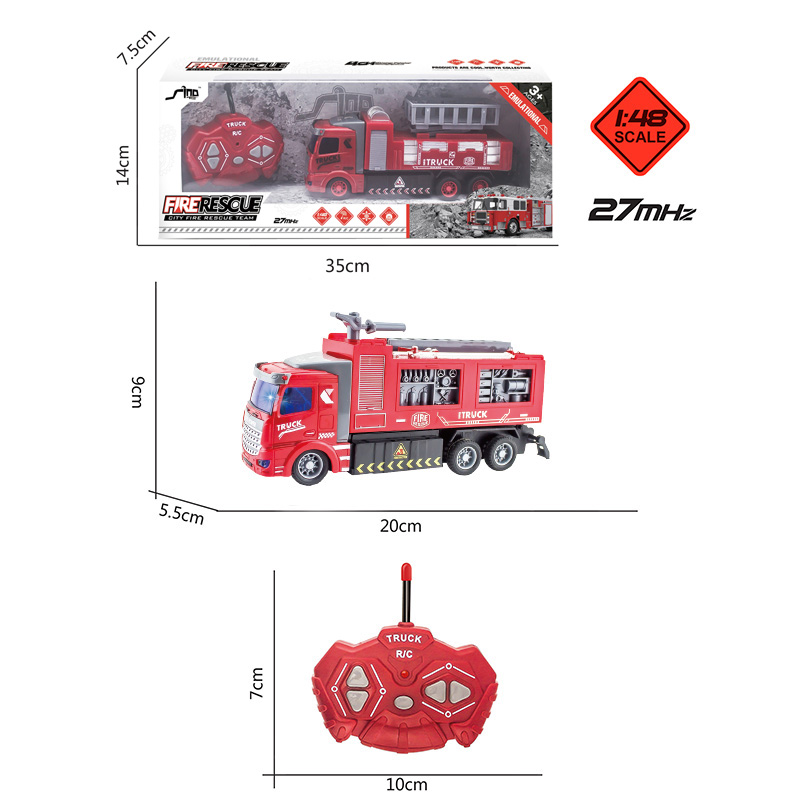 Four-way remote control alloy trailer truck