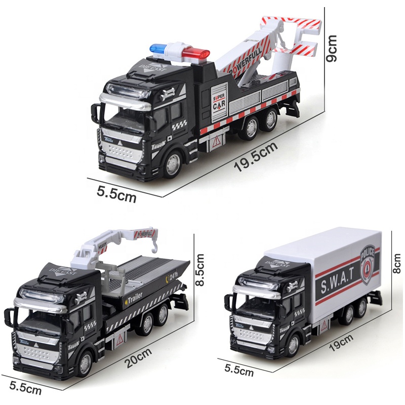 Four-way remote control alloy tractor (rescue vehicle flatbed)