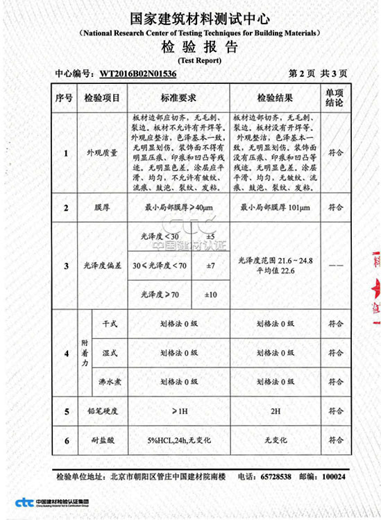 2.5mm powder inspection report