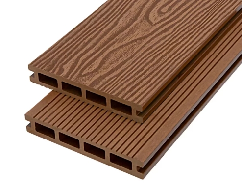 Embossed Wood Grain WPC Hollow Decking