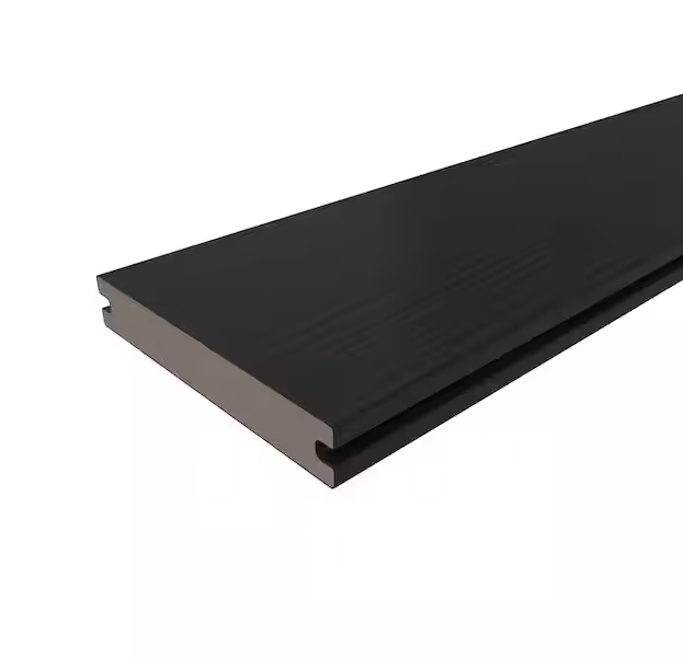 Wood Grain Ebony Grooved WPC Decking Board