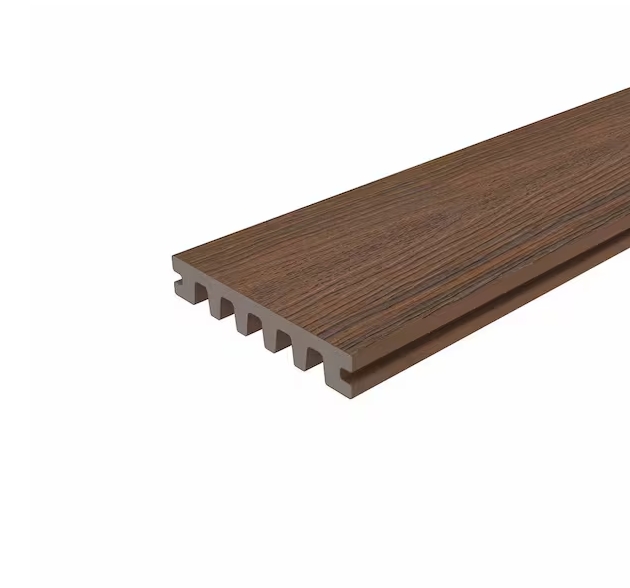 Grooved Leather Brown WPC Decking Board