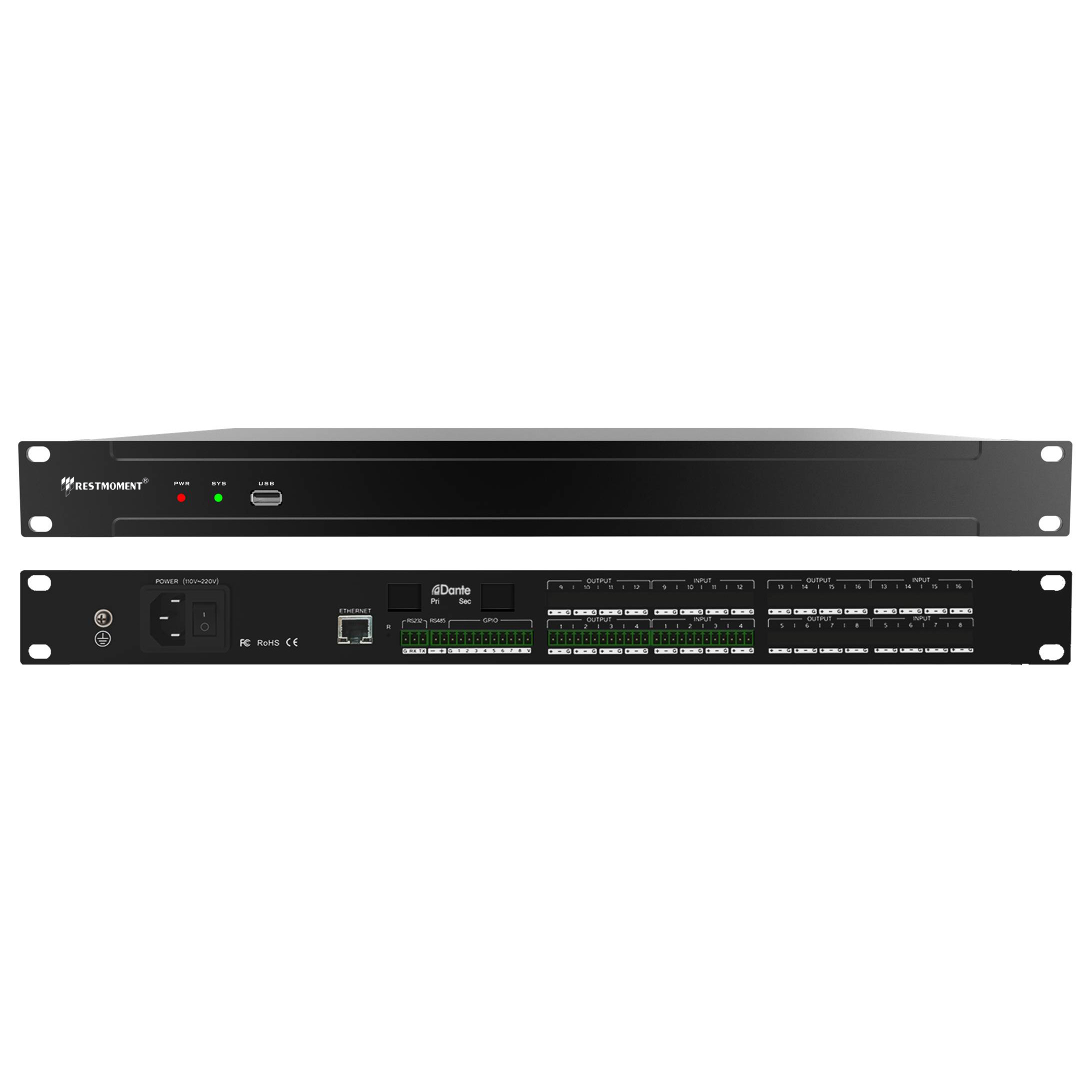 4×4 Digital Audio Media Processor RM-D0404