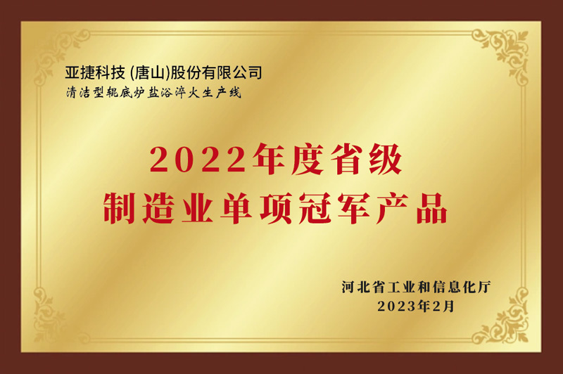 省级制造业单项冠军产品 省级制造业单项冠军产品