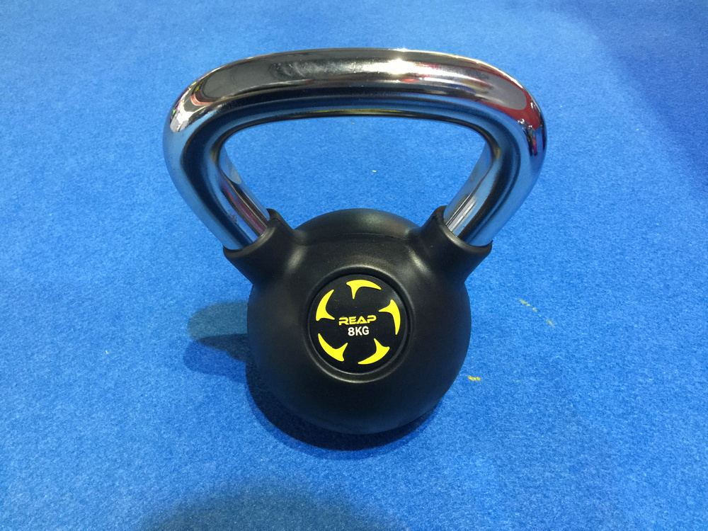 REAP Black rubber kettlebell
