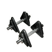 Triangle Black Cast Iron Dumbbell Set