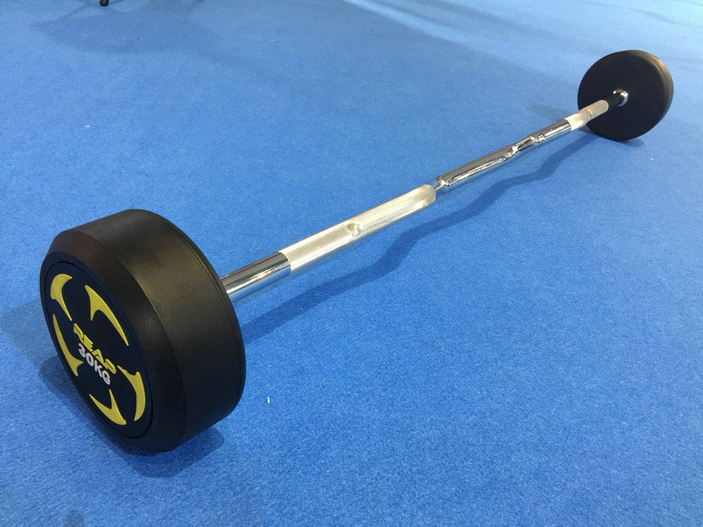 REAP rubber fixed barbell curl handle
