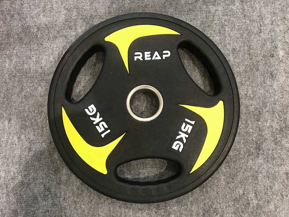 REAP pu tri grip weight plates